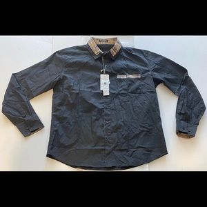 Coofandy Button Down Men’s Medium Long Sleeve Shirt Black